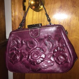 Patricia Nash purple Italian leather tote